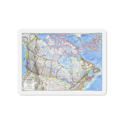 Canada (1972) (Map) Refrigerator Magnet-4" x 4"-The Sticker Space