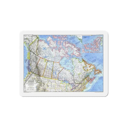 Canada (1972) (Map) Refrigerator Magnet 6 Inch - The Sticker Space