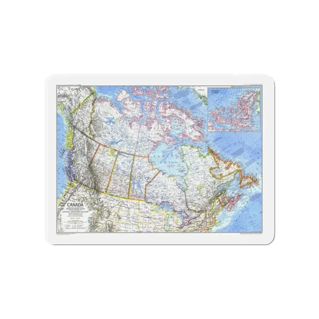 Canada (1972) (Map) Refrigerator Magnet - The Sticker Space
