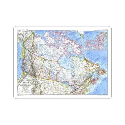 Canada (1972) (Map) STICKER Vinyl Kiss-Cut Decal 3 Inch White - The Sticker Space
