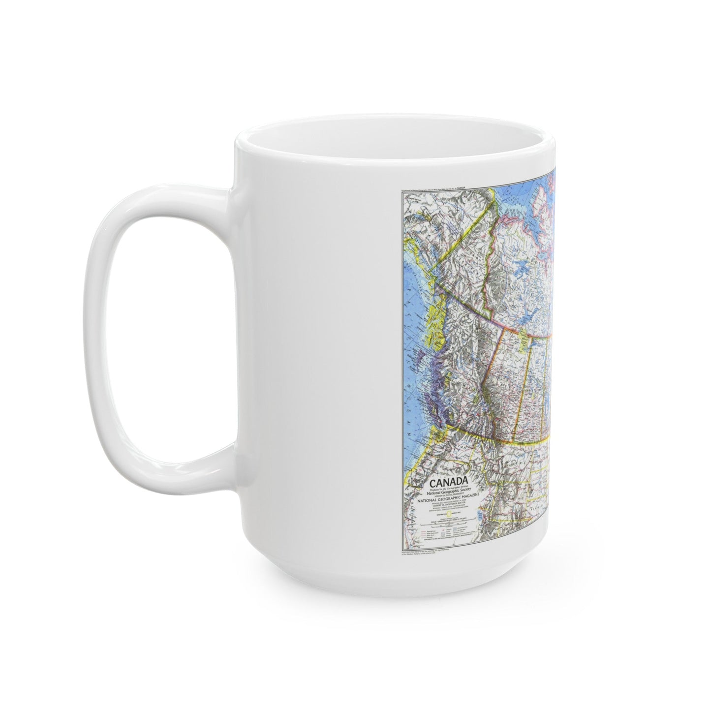 Canada (1972) (Map) White Coffee Mug-The Sticker Space