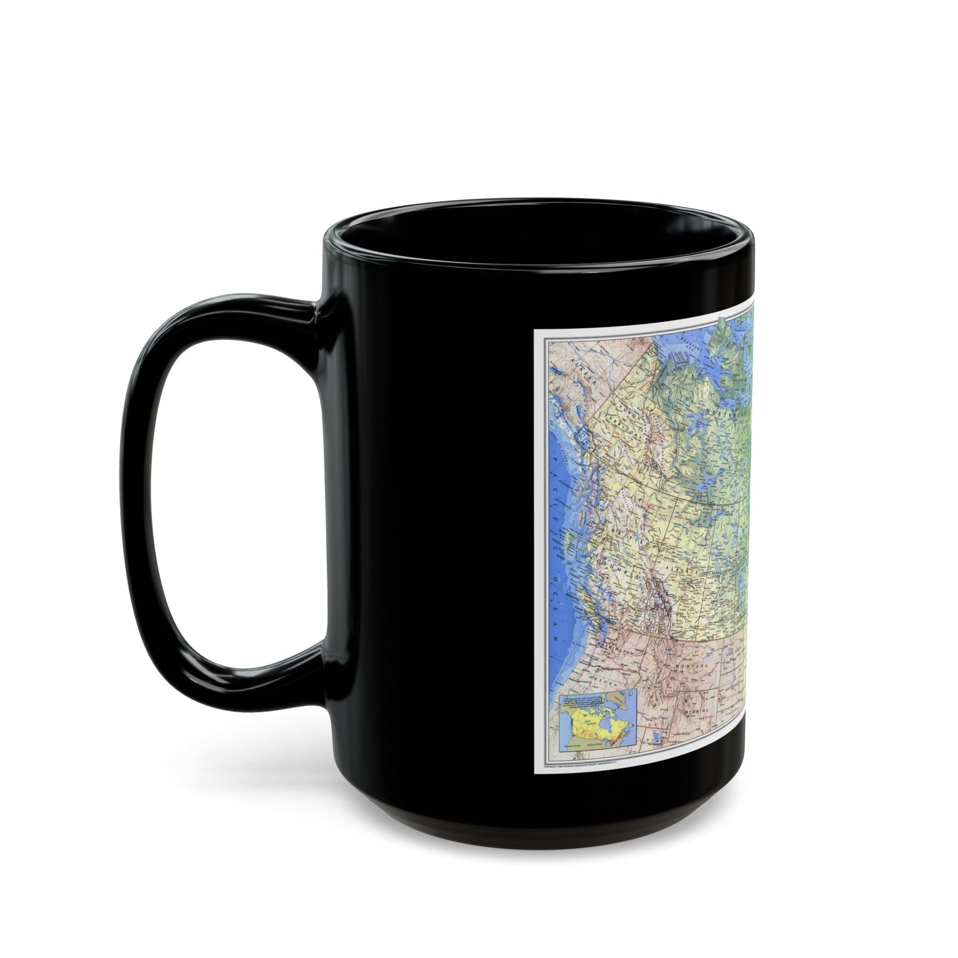 Canada (1985) (Map) Black Coffee Mug-The Sticker Space