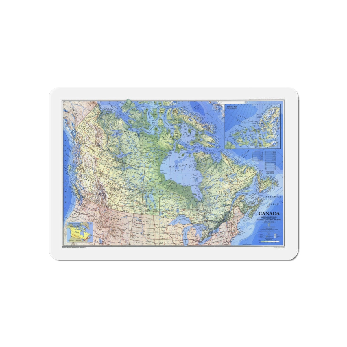 Canada (1985) (Map) Refrigerator Magnet-4" x 4"-The Sticker Space