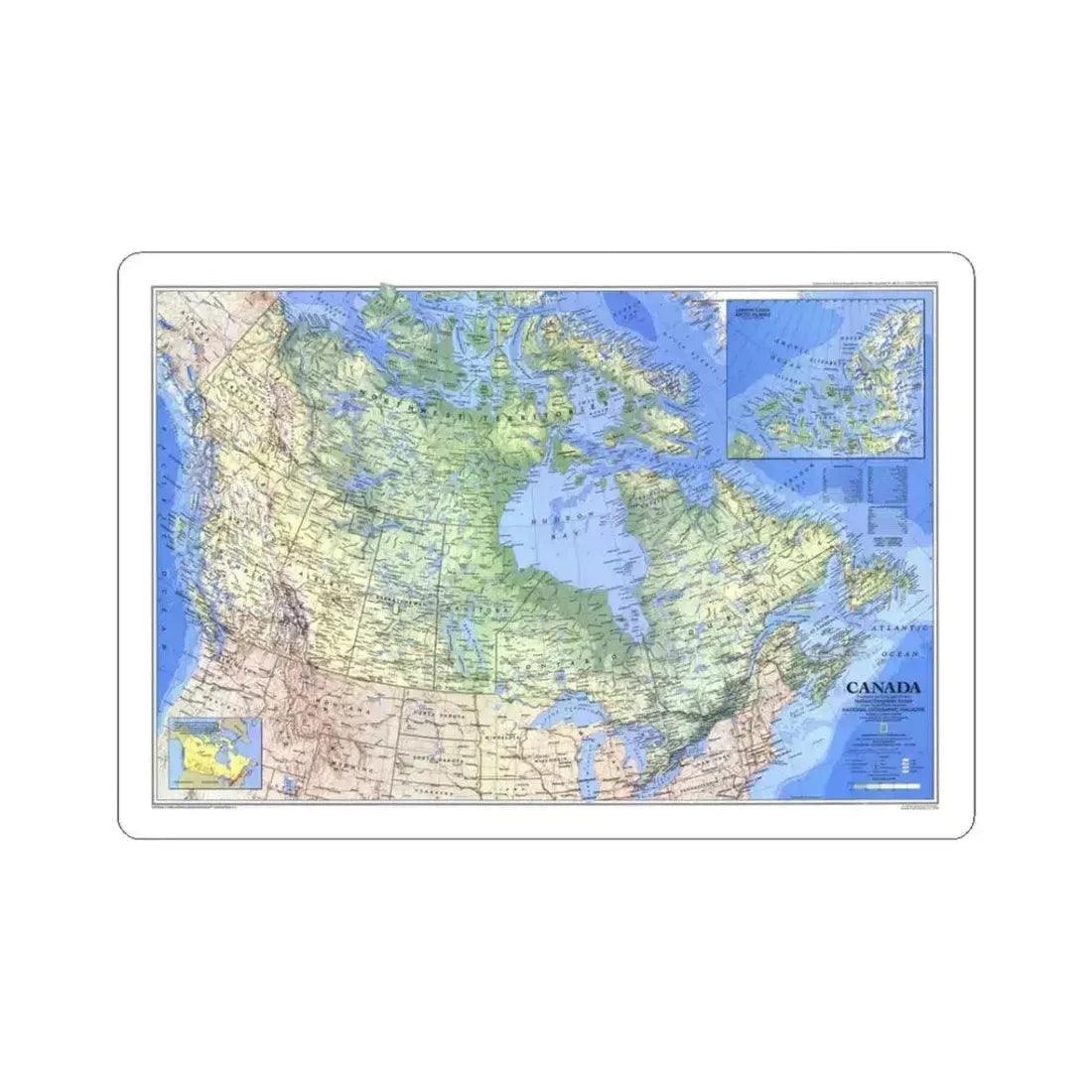 Canada (1985) (Map) STICKER Vinyl Kiss-Cut Decal 3 Inch White - The Sticker Space