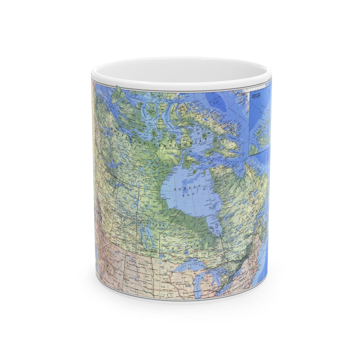 Canada (1985) (Map) White Coffee Mug-11oz-The Sticker Space