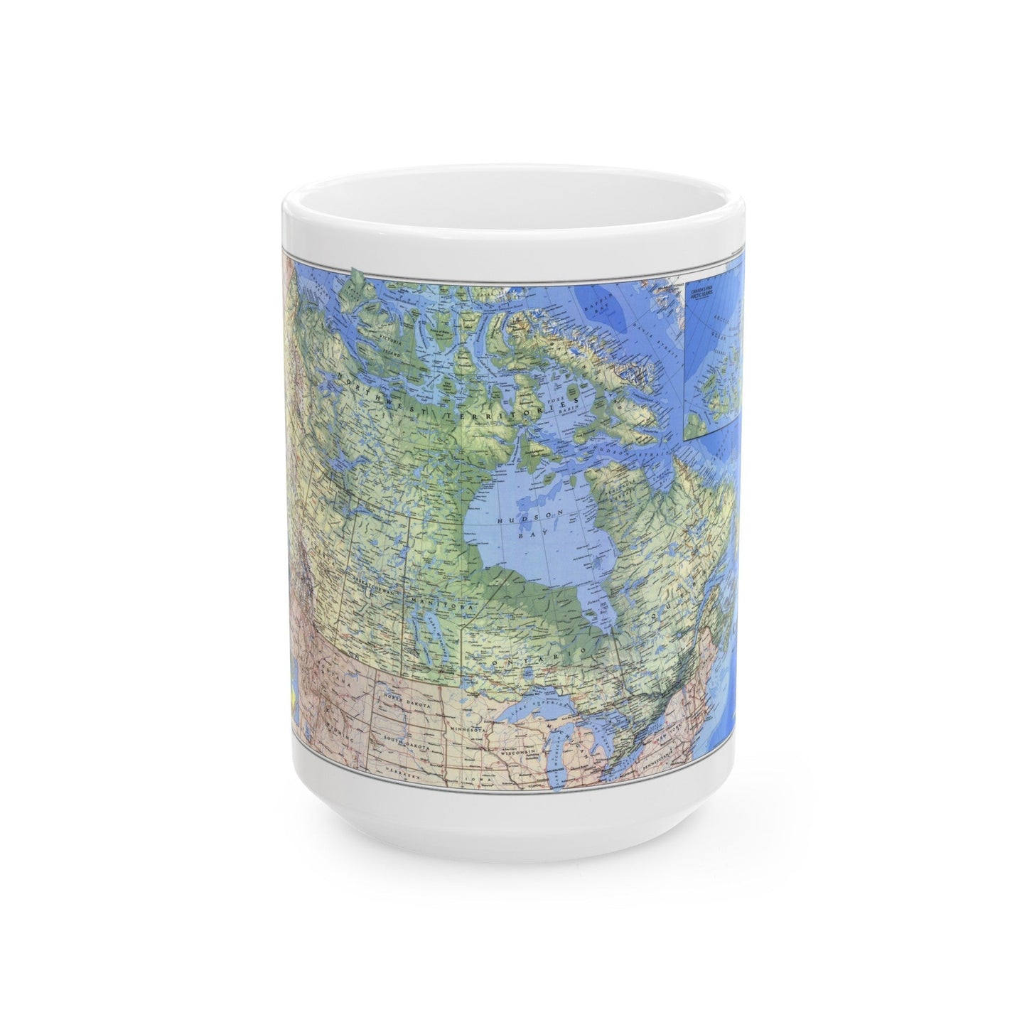 Canada (1985) (Map) White Coffee Mug-15oz-The Sticker Space