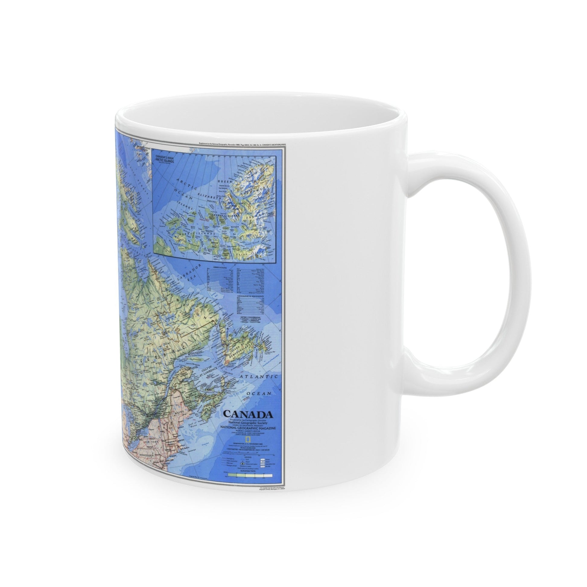 Canada (1985) (Map) White Coffee Mug-The Sticker Space