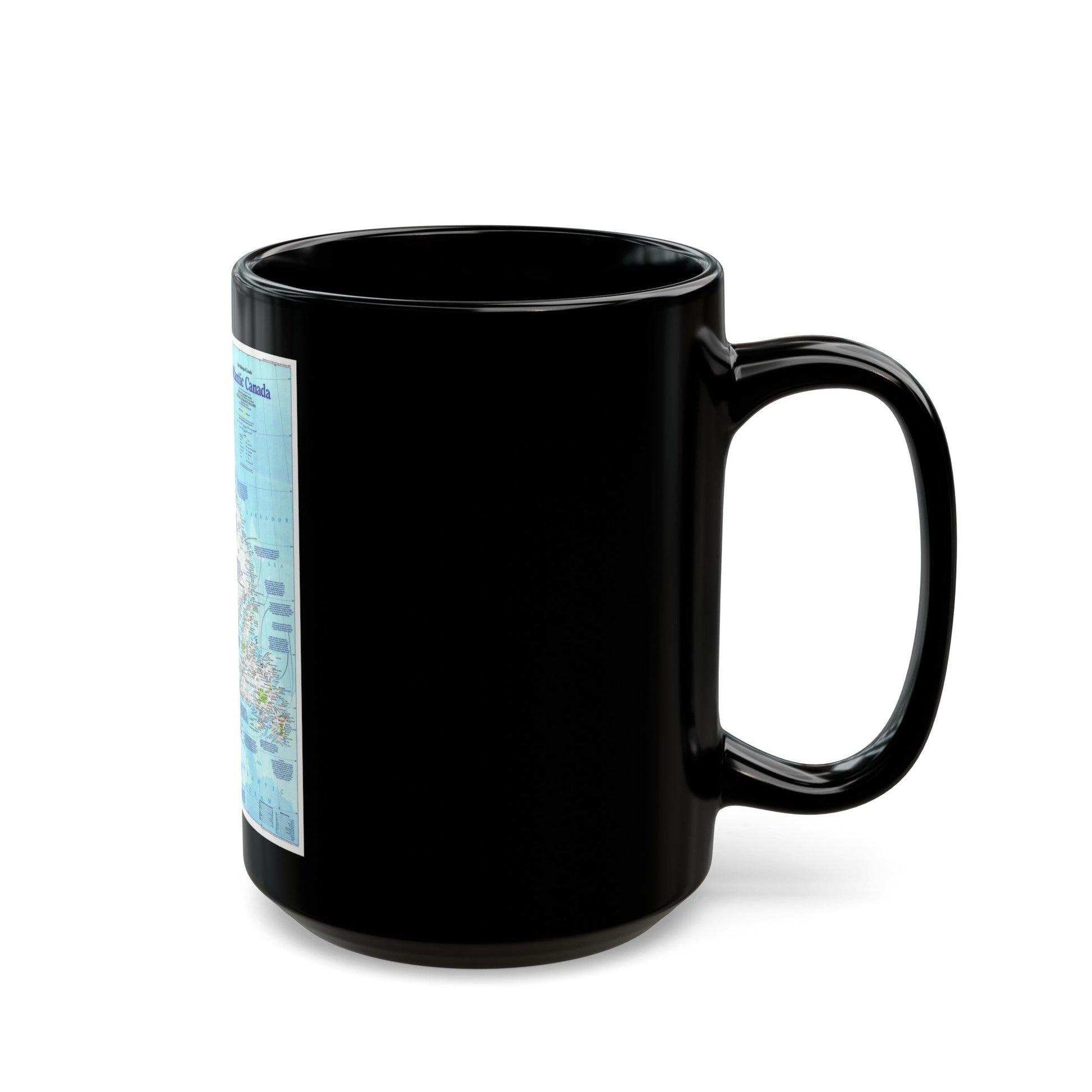 Canada - Atlantic 1 (1992) (Map) Black Coffee Mug-The Sticker Space