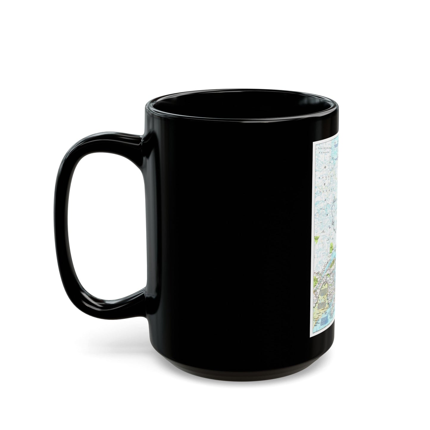 Canada - Atlantic 1 (1992) (Map) Black Coffee Mug-The Sticker Space