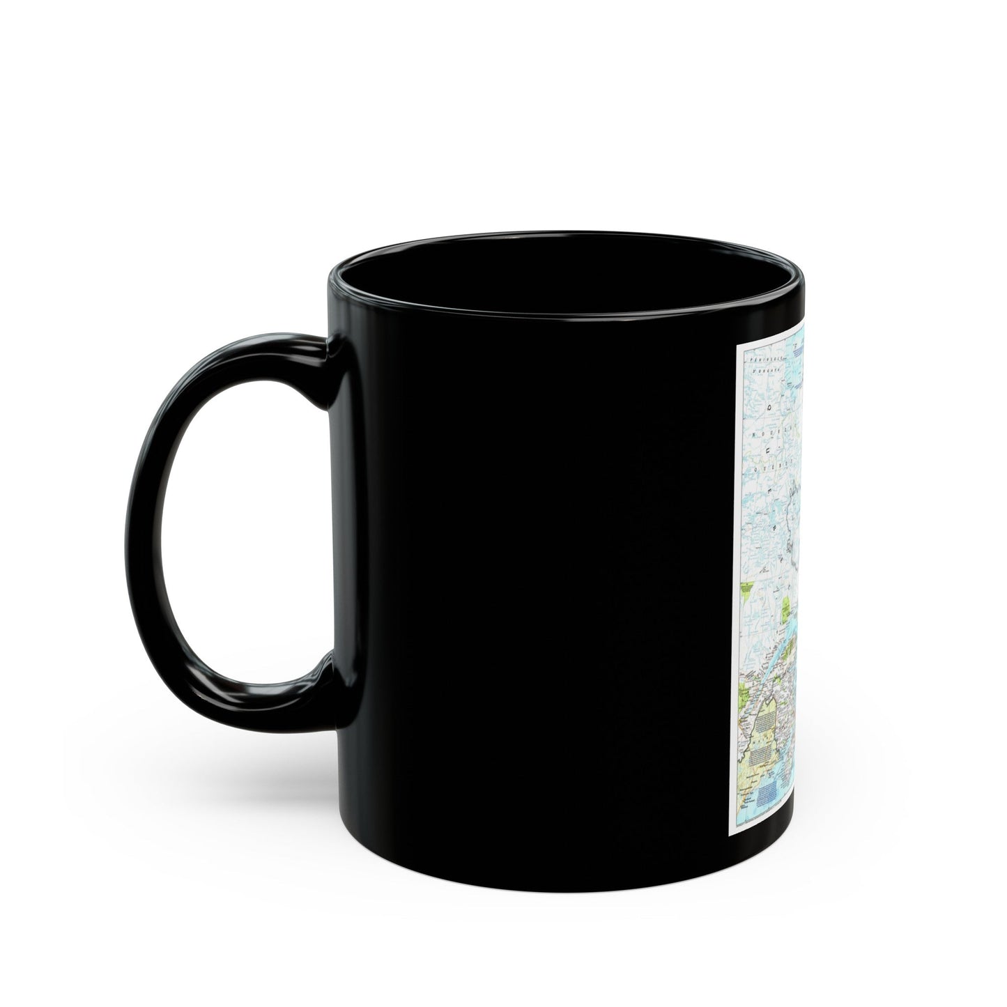 Canada - Atlantic 1 (1992) (Map) Black Coffee Mug-The Sticker Space