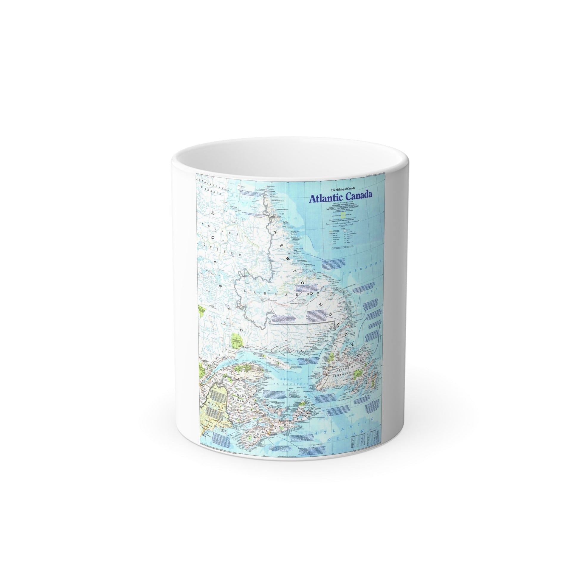 Canada - Atlantic 1 (1992) (Map) Color Changing Mug 11oz-11oz-The Sticker Space