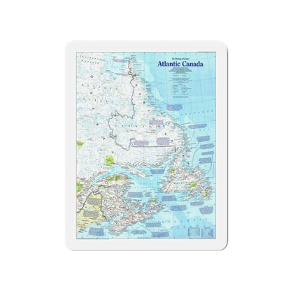 Canada - Atlantic 1 (1992) (Map) Refrigerator Magnet-4" x 4"-The Sticker Space