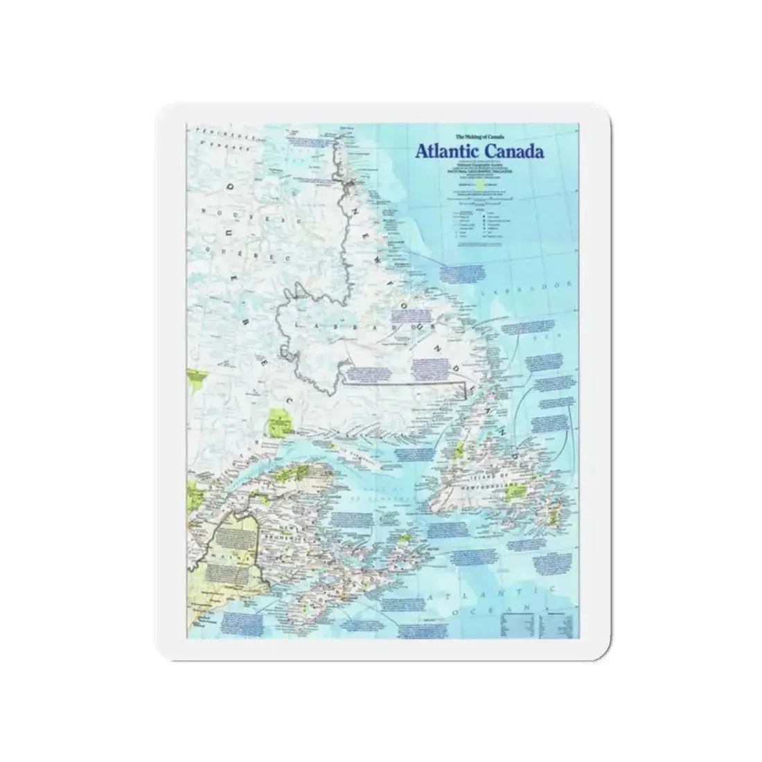 Canada - Atlantic 1 (1992) (Map) Refrigerator Magnet - The Sticker Space