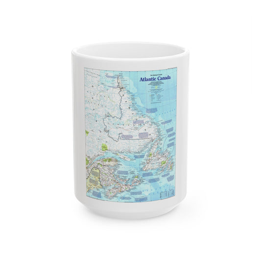 Canada - Atlantic 1 (1992) (Map) White Coffee Mug-15oz-The Sticker Space