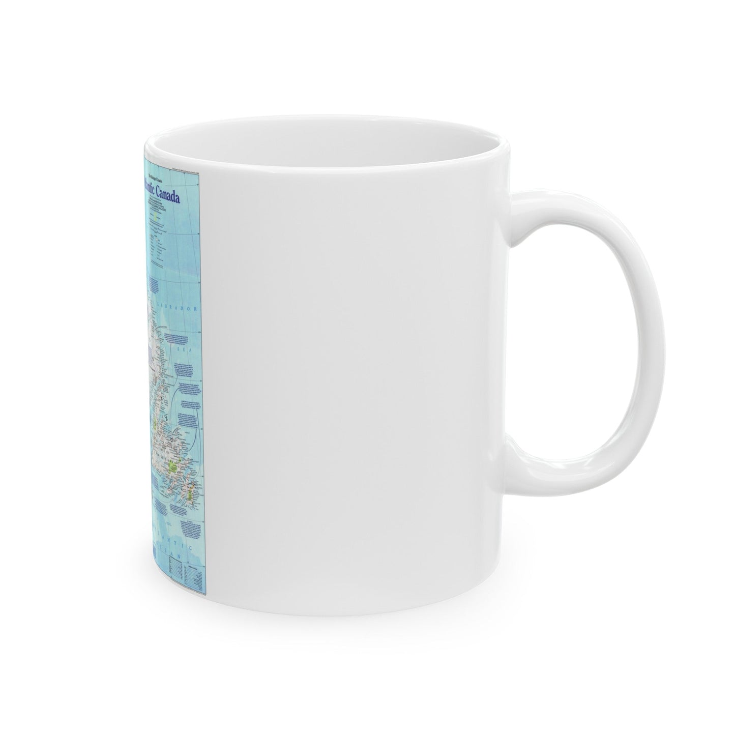 Canada - Atlantic 1 (1992) (Map) White Coffee Mug-The Sticker Space