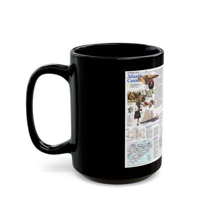 Canada - Atlantic 2 (1993) (Map) Black Coffee Mug-The Sticker Space