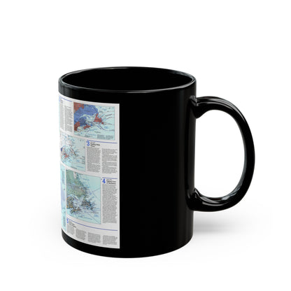 Canada - Atlantic 2 (1993) (Map) Black Coffee Mug-The Sticker Space