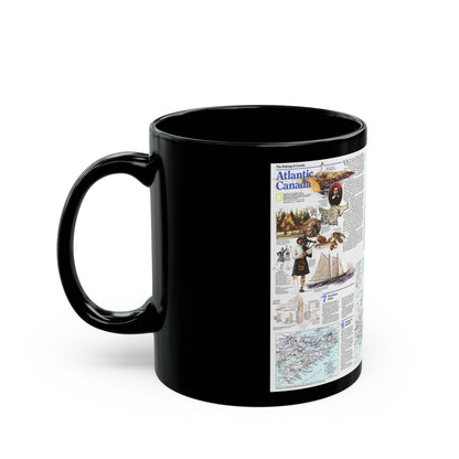 Canada - Atlantic 2 (1993) (Map) Black Coffee Mug-The Sticker Space