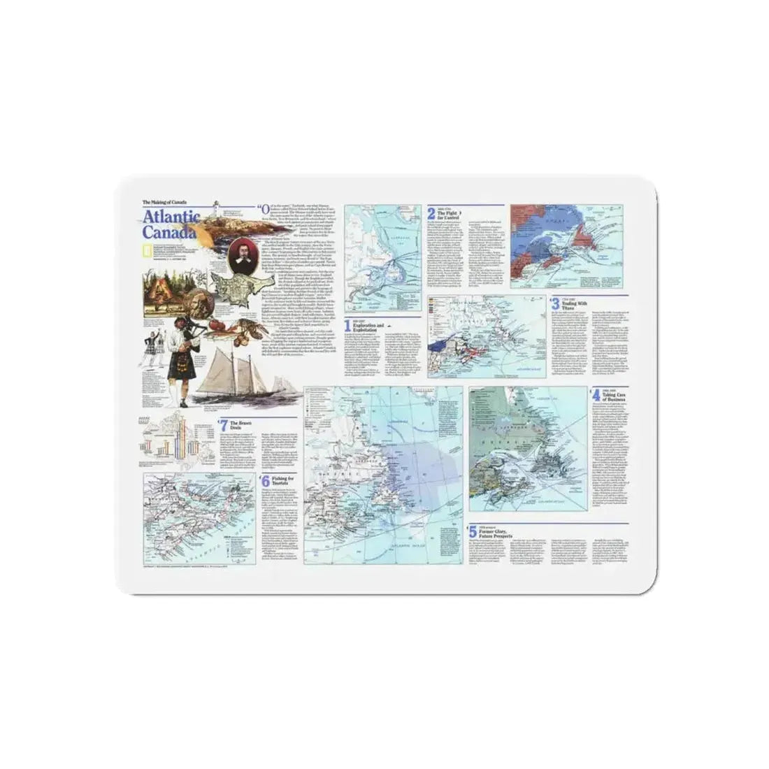 Canada - Atlantic 2 (1993) (Map) Refrigerator Magnet - The Sticker Space