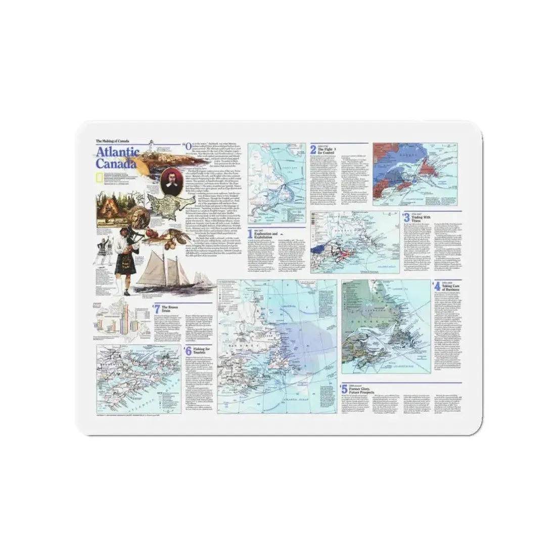 Canada - Atlantic 2 (1993) (Map) Refrigerator Magnet - The Sticker Space