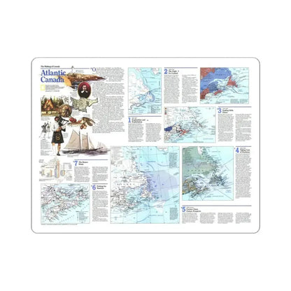 Canada - Atlantic 2 (1993) (Map) STICKER Vinyl Kiss-Cut Decal 4 Inch White - The Sticker Space