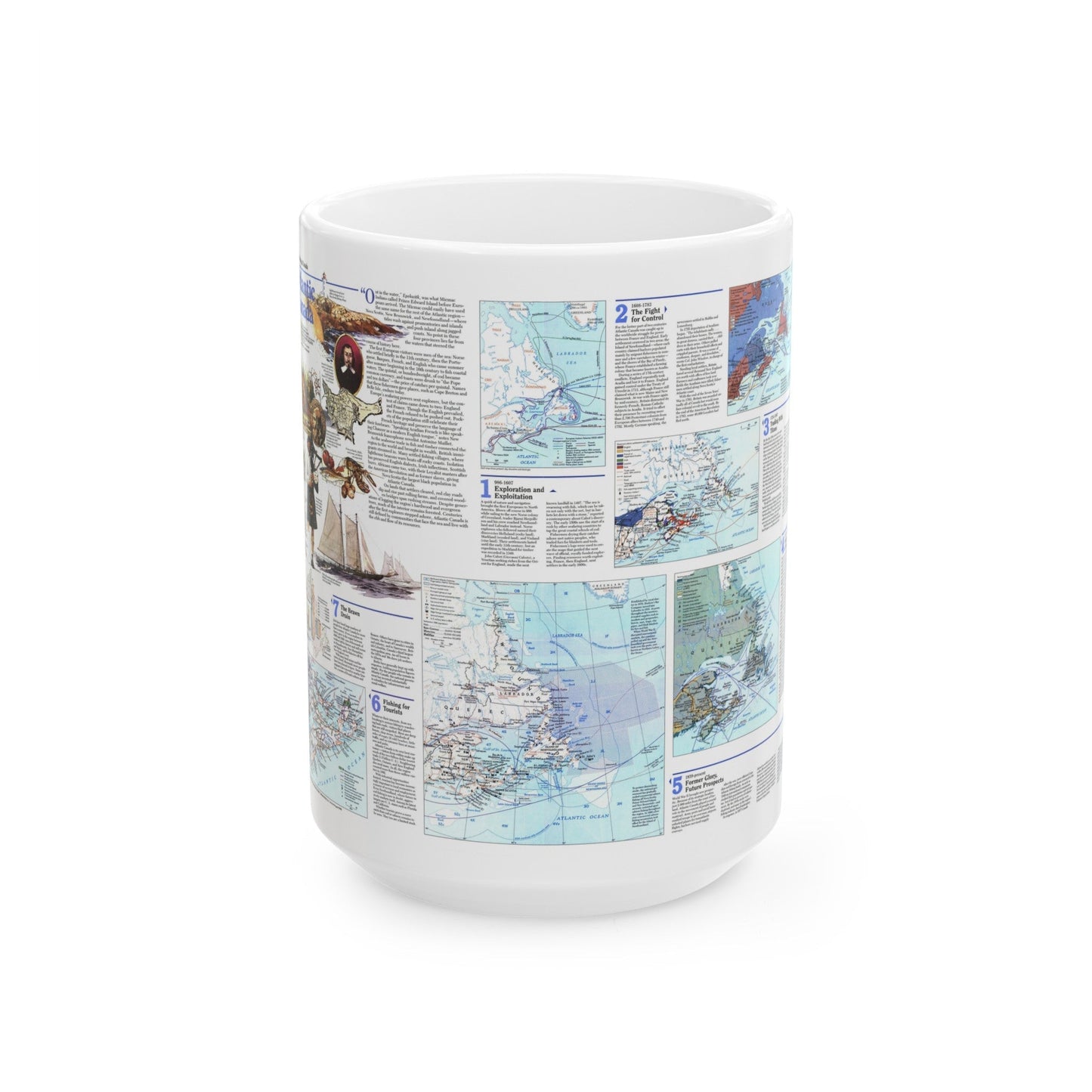 Canada - Atlantic 2 (1993) (Map) White Coffee Mug-15oz-The Sticker Space