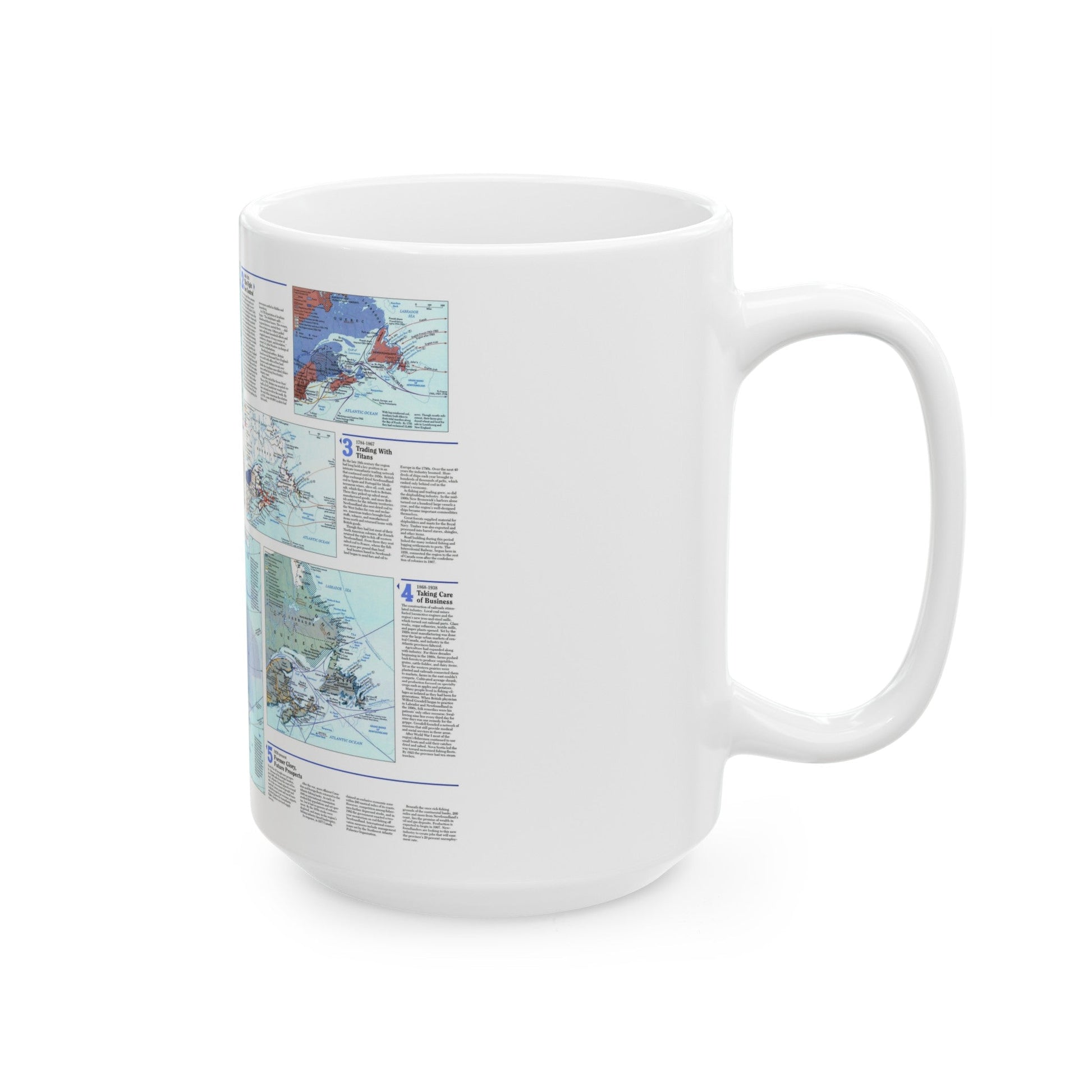 Canada - Atlantic 2 (1993) (Map) White Coffee Mug-The Sticker Space