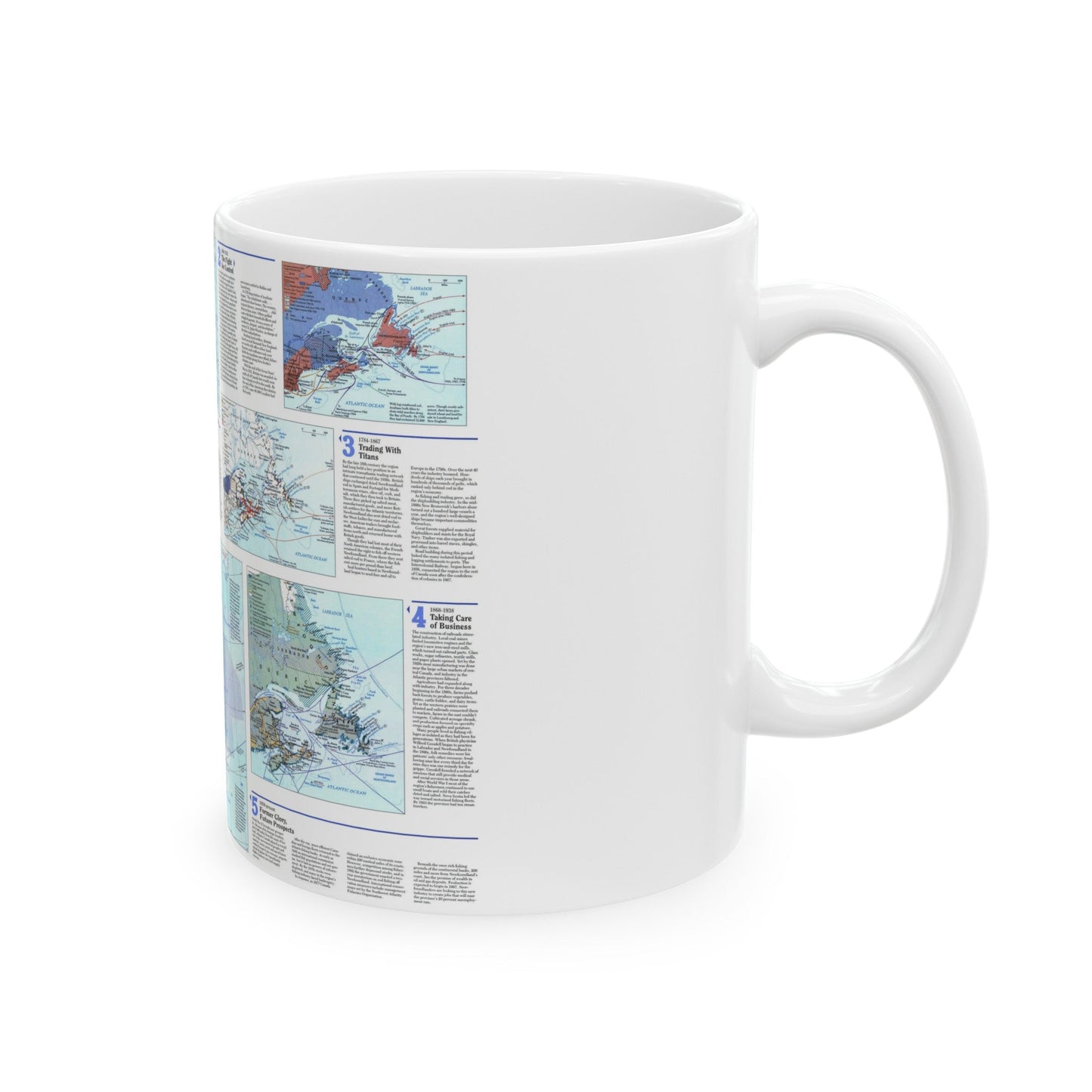 Canada - Atlantic 2 (1993) (Map) White Coffee Mug-The Sticker Space