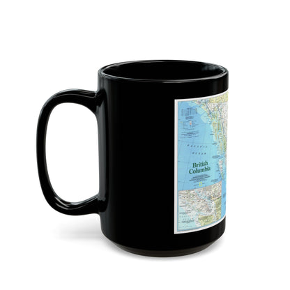 Canada - British Columbia 1 (1992) (Map) Black Coffee Mug-The Sticker Space