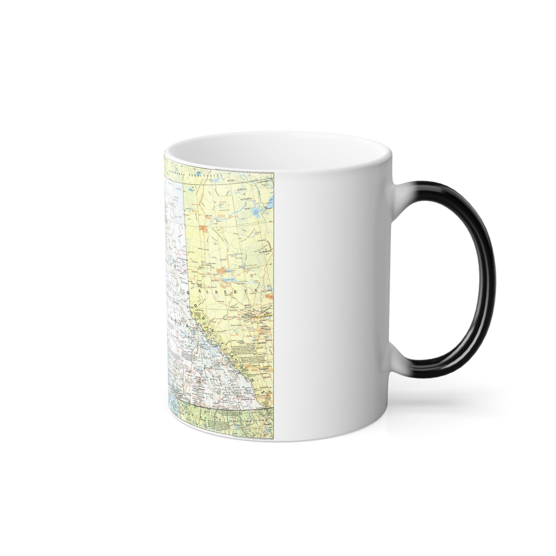 Canada - British Columbia 1 (1992) (Map) Color Changing Mug 11oz-11oz-The Sticker Space