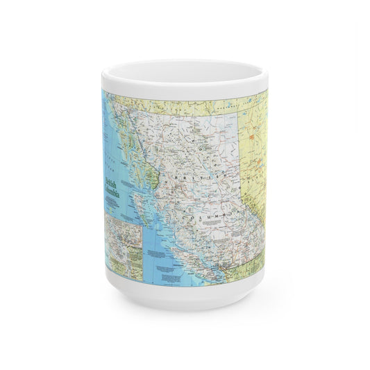 Canada - British Columbia 1 (1992) (Map) White Coffee Mug-15oz-The Sticker Space