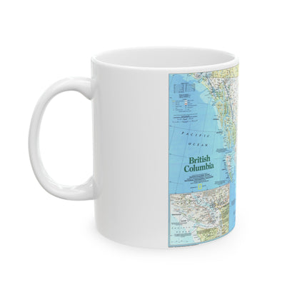 Canada - British Columbia 1 (1992) (Map) White Coffee Mug-The Sticker Space