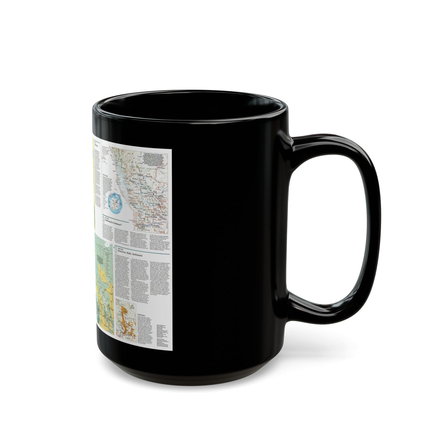 Canada - British Columbia 2 (1992) (Map) Black Coffee Mug-The Sticker Space