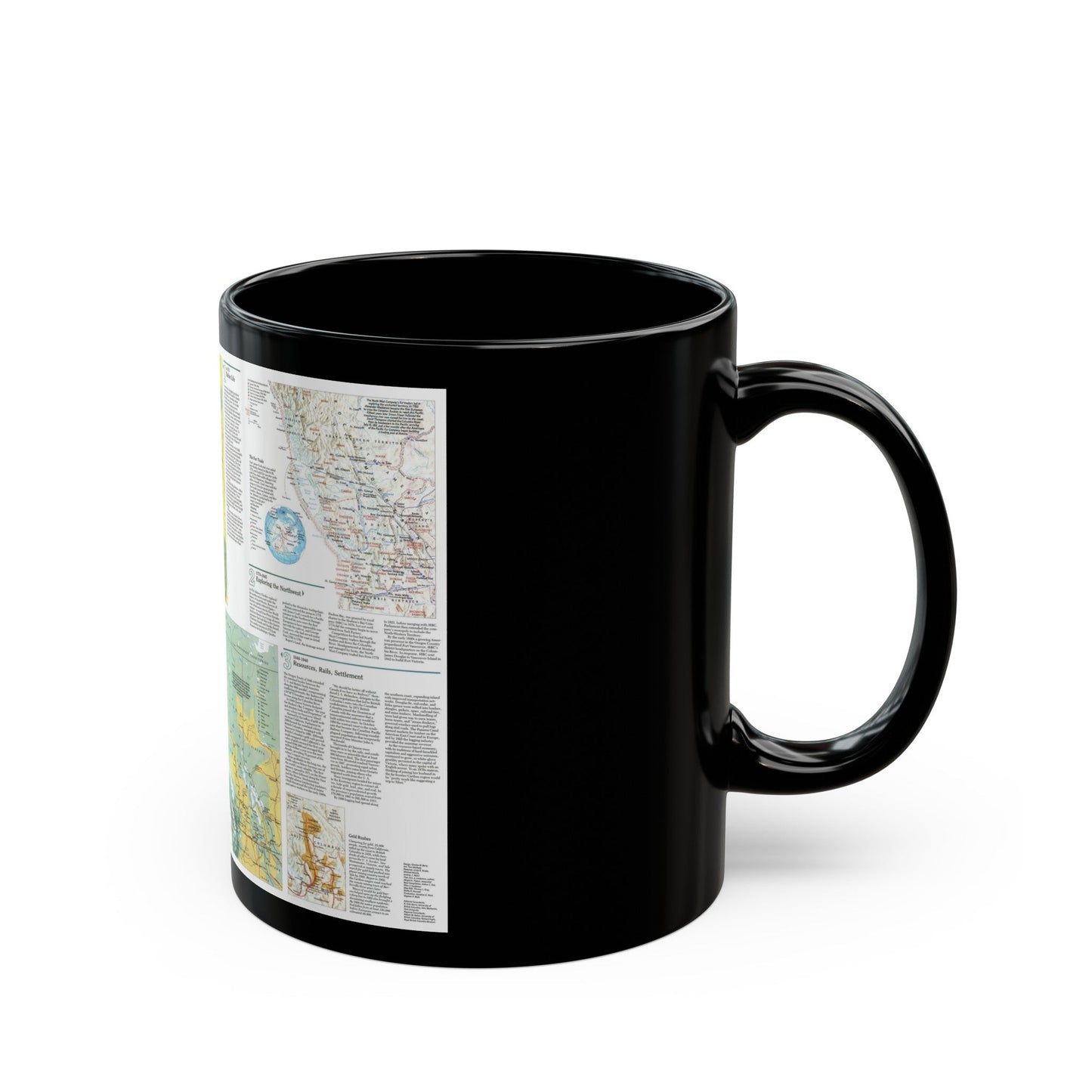 Canada - British Columbia 2 (1992) (Map) Black Coffee Mug-The Sticker Space