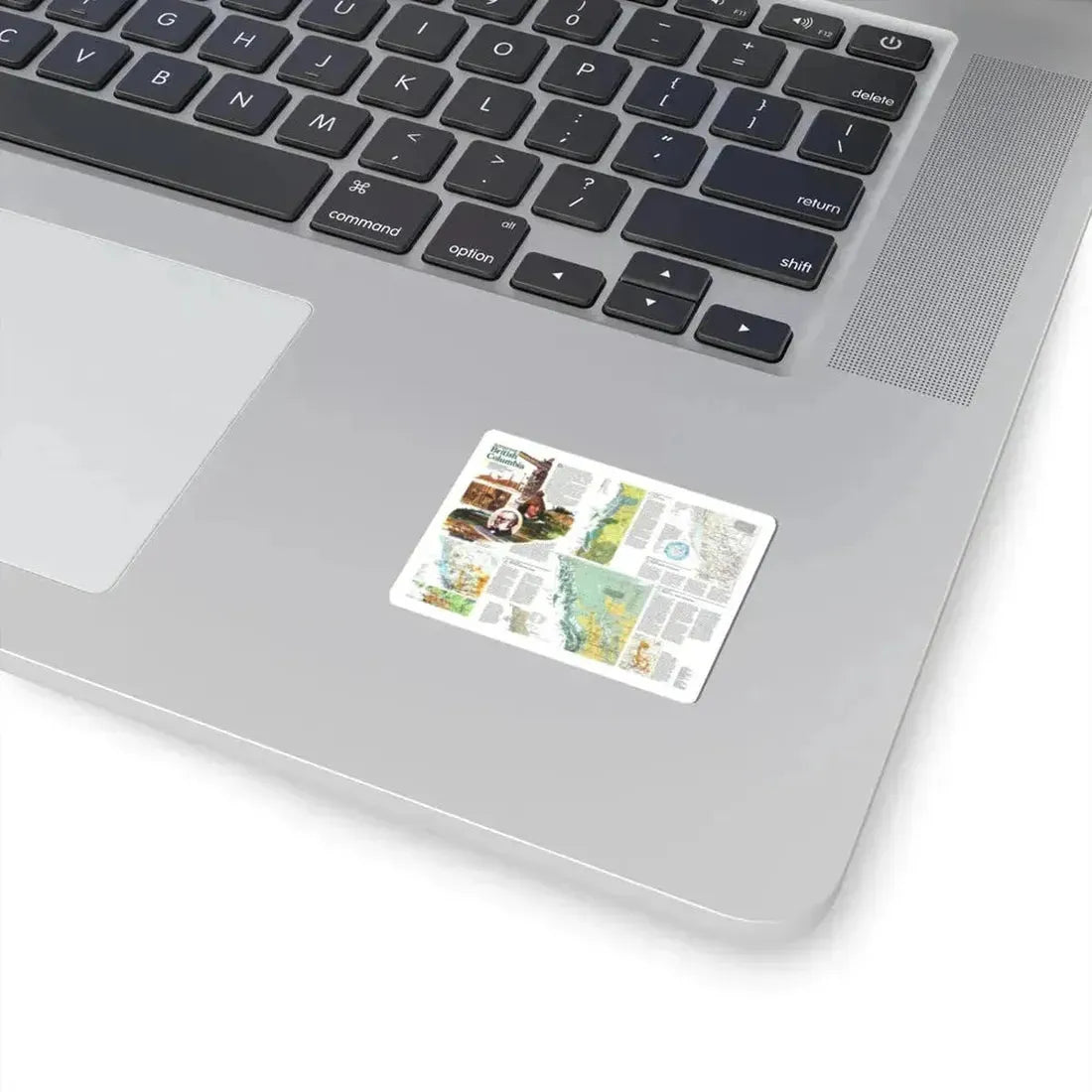 Canada - British Columbia 2 (1992) (Map) STICKER Vinyl Kiss-Cut Decal - The Sticker Space