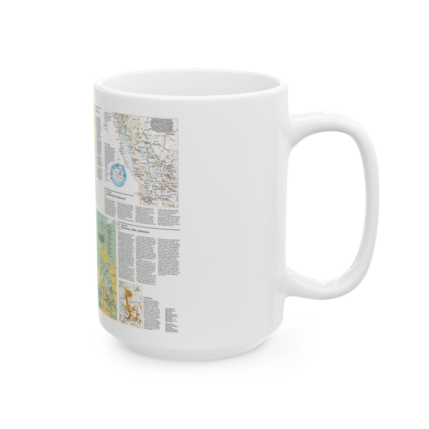 Canada - British Columbia 2 (1992) (Map) White Coffee Mug-The Sticker Space