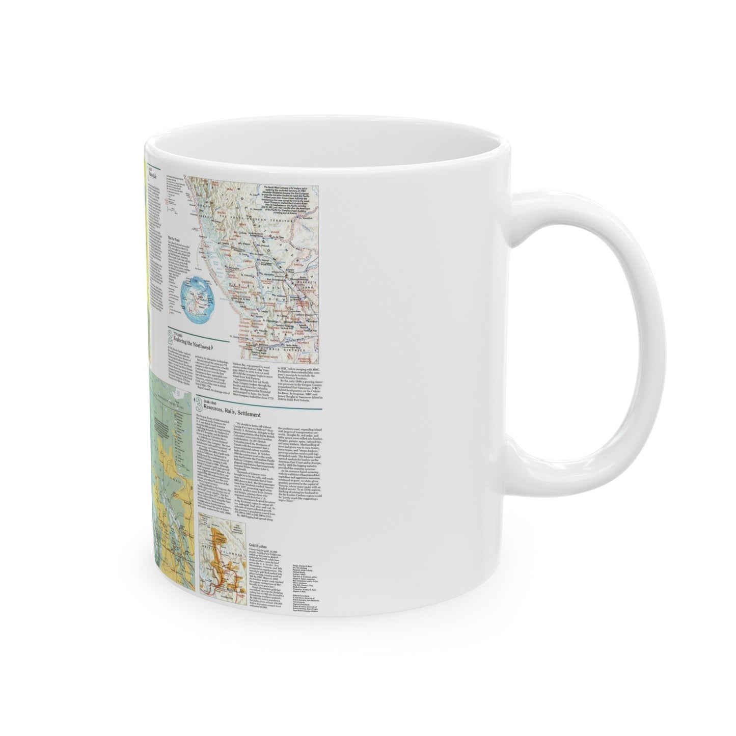 Canada - British Columbia 2 (1992) (Map) White Coffee Mug-The Sticker Space