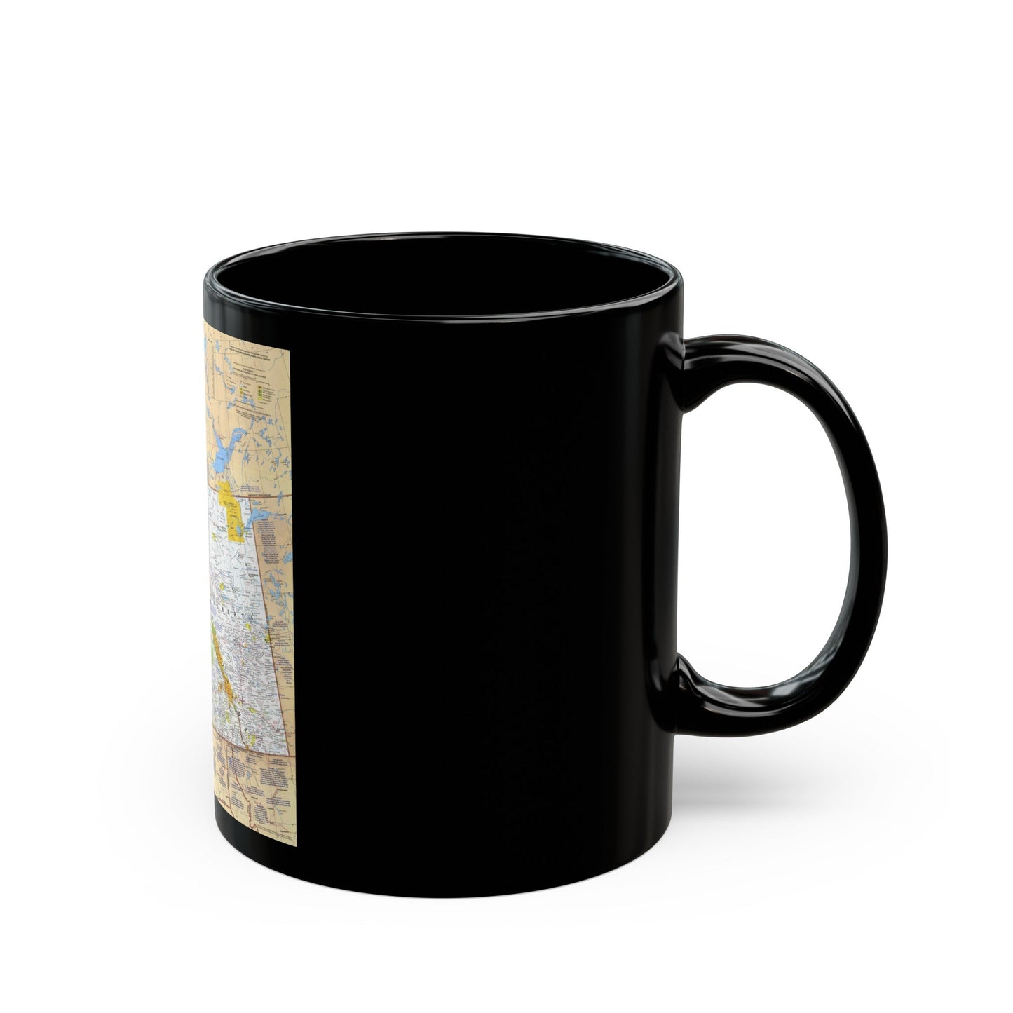 Canada - British Columbia, Alberta & Yukon (1978) (Map) Black Coffee Mug-The Sticker Space