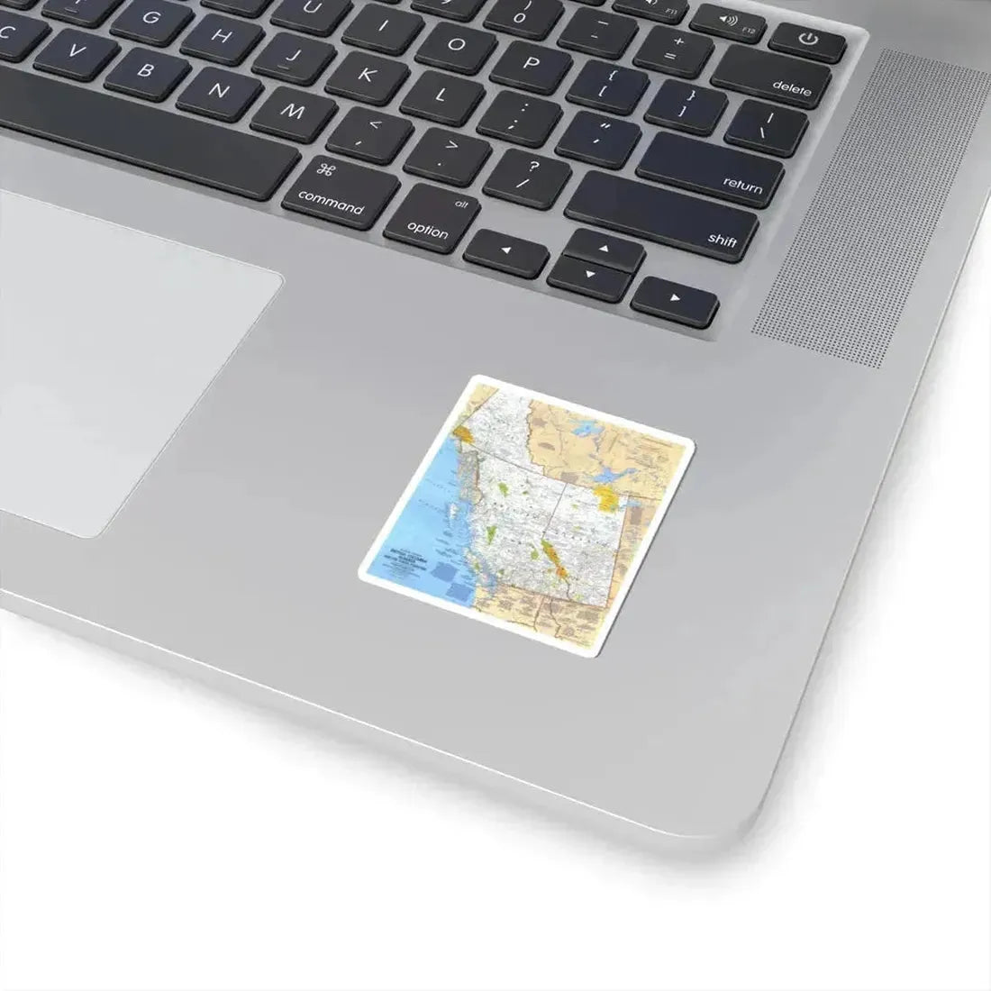 Canada - British Columbia, Alberta & Yukon (1978) (Map) STICKER Vinyl Kiss-Cut Decal - The Sticker Space
