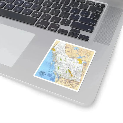 Canada - British Columbia, Alberta & Yukon (1978) (Map) STICKER Vinyl Kiss-Cut Decal - The Sticker Space