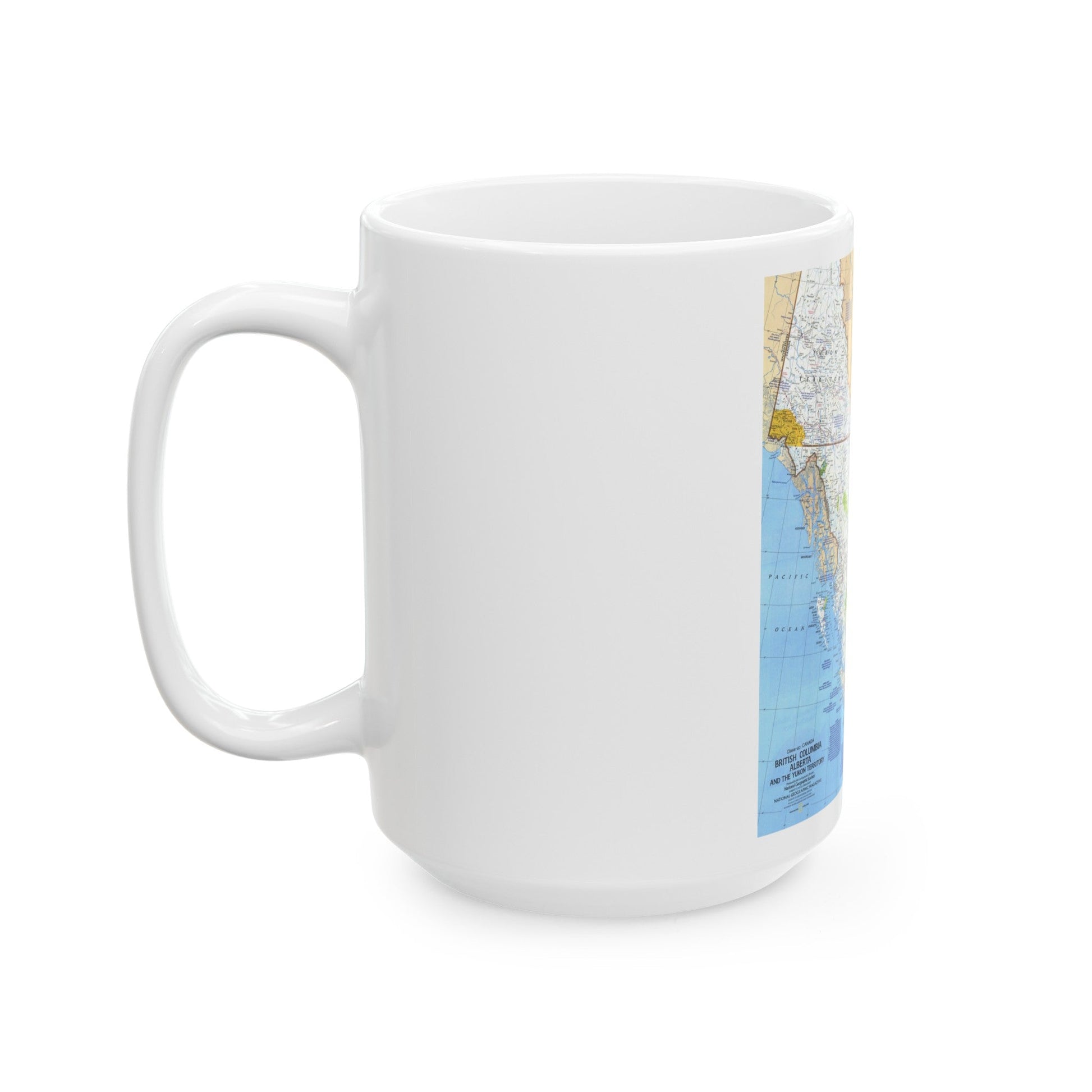 Canada - British Columbia, Alberta & Yukon (1978) (Map) White Coffee Mug-The Sticker Space