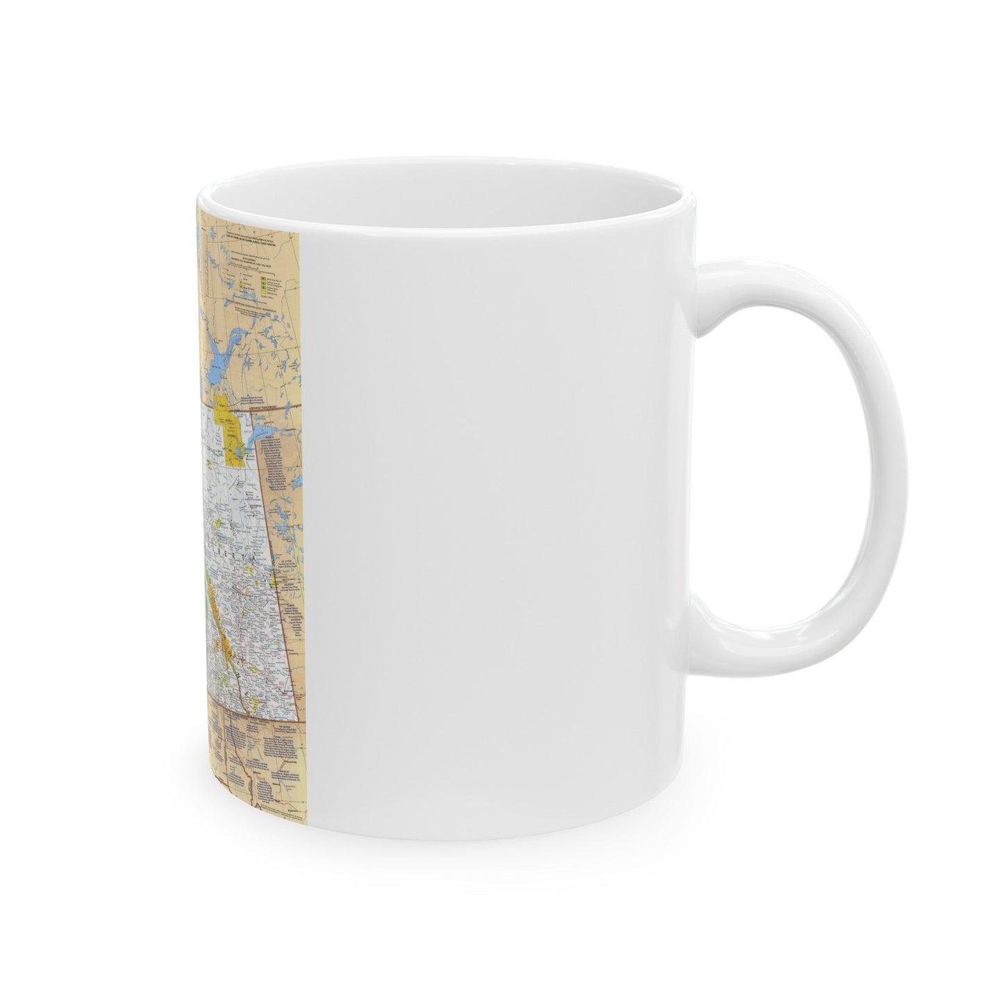 Canada - British Columbia, Alberta & Yukon (1978) (Map) White Coffee Mug-The Sticker Space