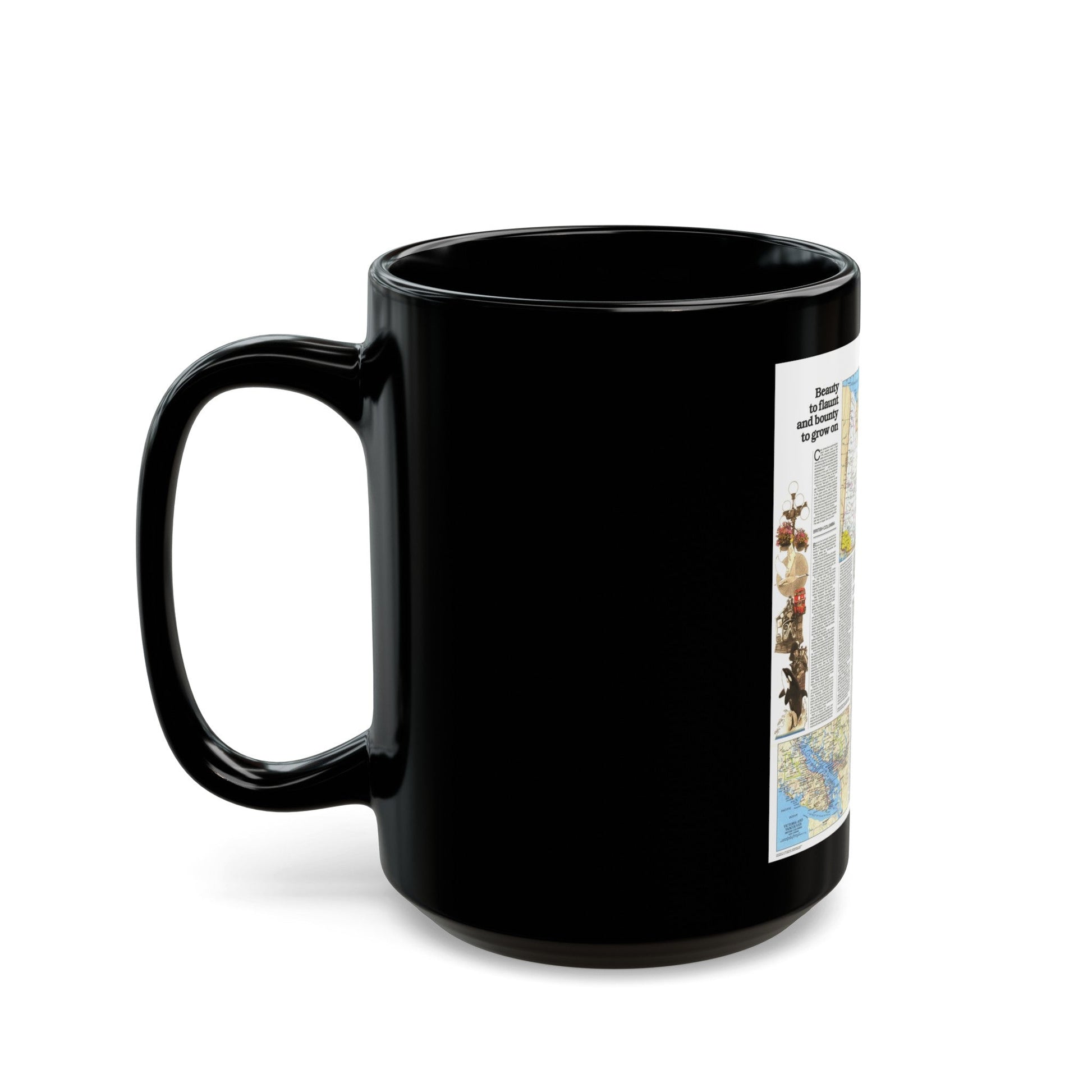 Canada - British Columbia, Alberta & Yukon 2 (1978) (Map) Black Coffee Mug-The Sticker Space