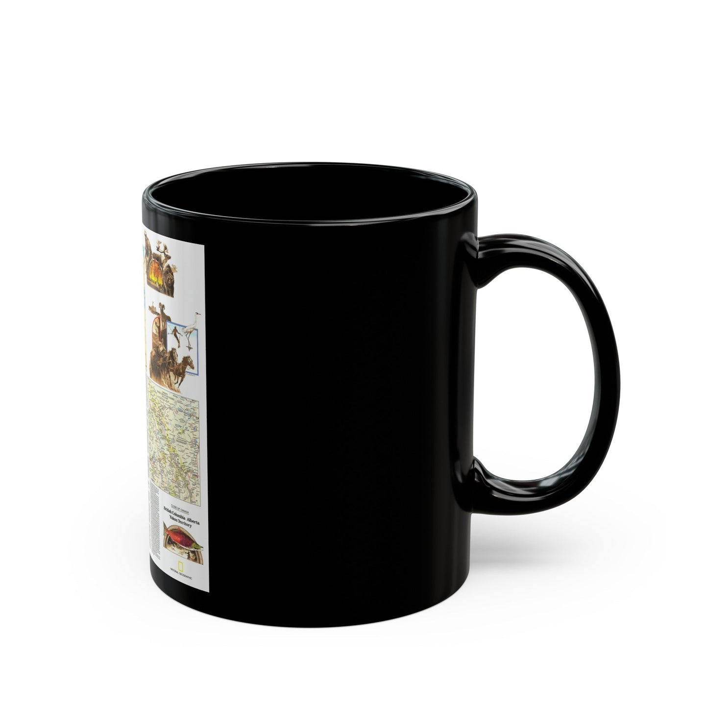 Canada - British Columbia, Alberta & Yukon 2 (1978) (Map) Black Coffee Mug-The Sticker Space