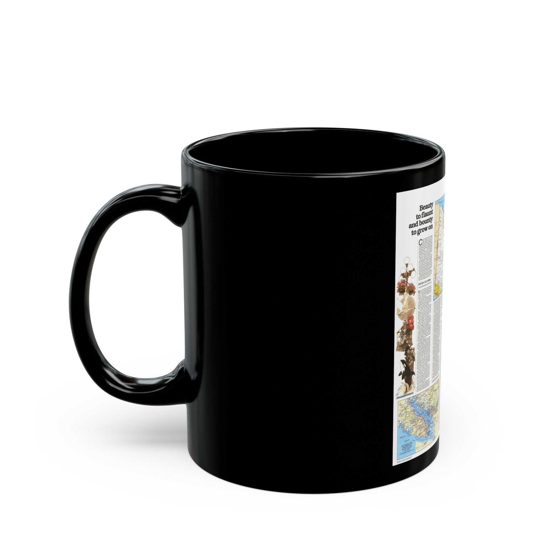 Canada - British Columbia, Alberta & Yukon 2 (1978) (Map) Black Coffee Mug-The Sticker Space