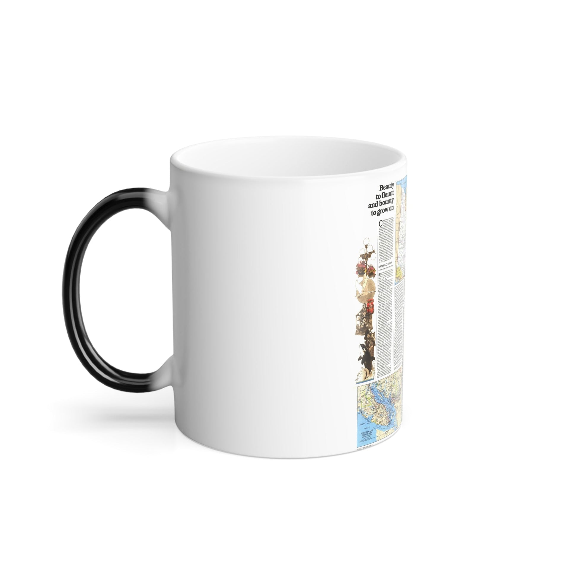 Canada - British Columbia, Alberta & Yukon 2 (1978) (Map) Color Changing Mug 11oz-11oz-The Sticker Space