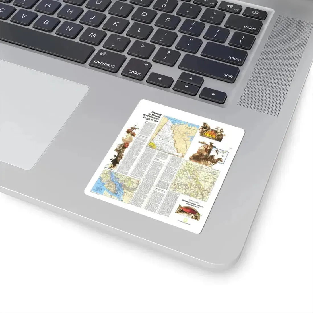 Canada - British Columbia, Alberta & Yukon 2 (1978) (Map) STICKER Vinyl Kiss-Cut Decal - The Sticker Space