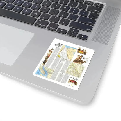 Canada - British Columbia, Alberta & Yukon 2 (1978) (Map) STICKER Vinyl Kiss-Cut Decal - The Sticker Space