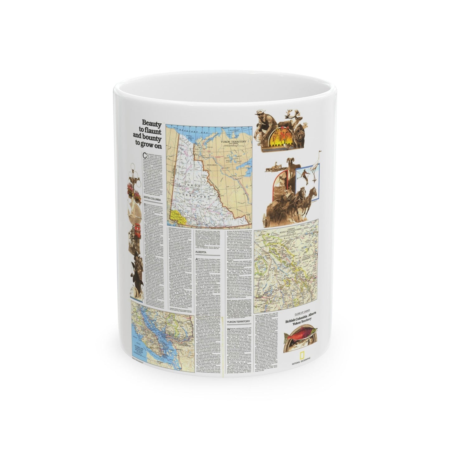 Canada - British Columbia, Alberta & Yukon 2 (1978) (Map) White Coffee Mug-11oz-The Sticker Space