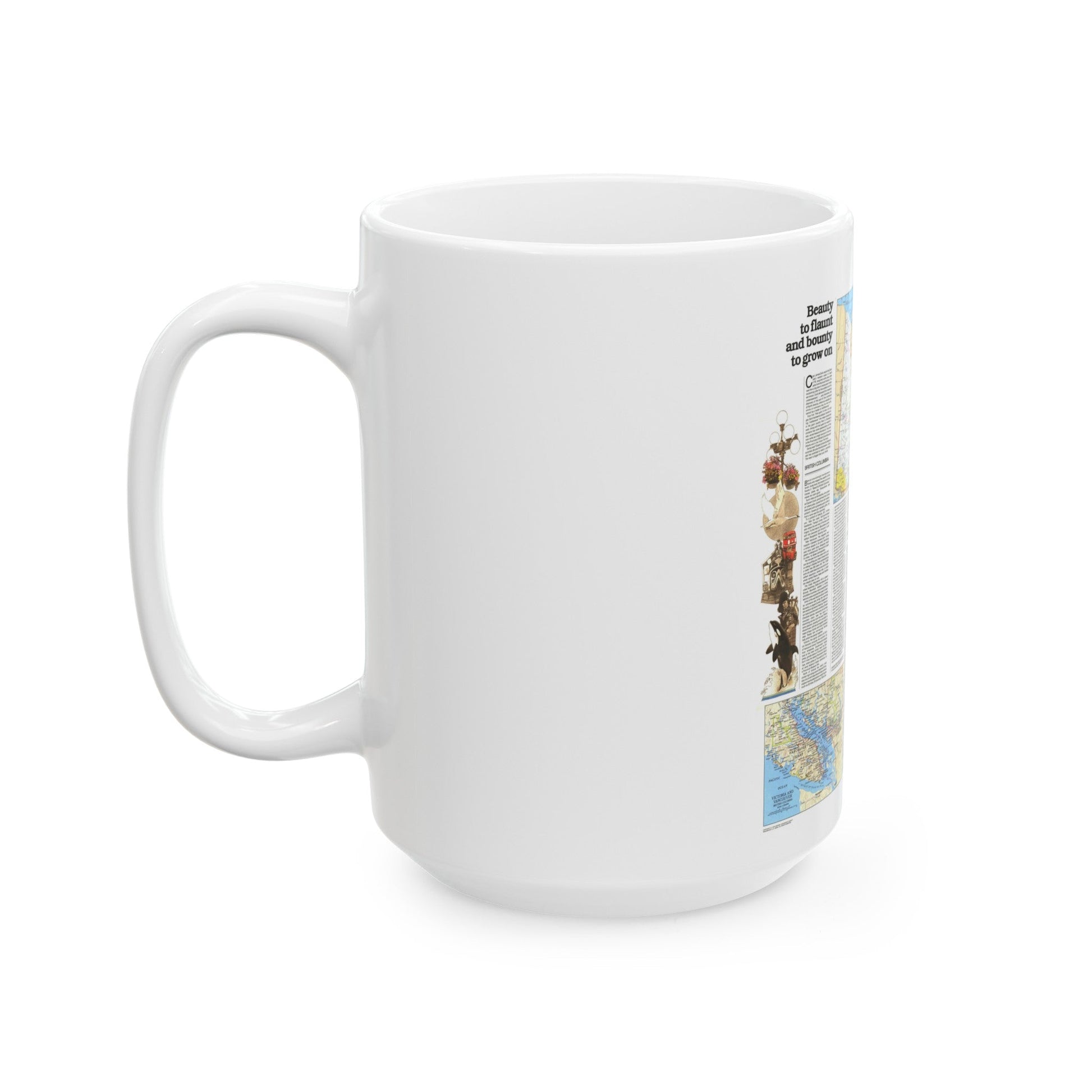 Canada - British Columbia, Alberta & Yukon 2 (1978) (Map) White Coffee Mug-The Sticker Space